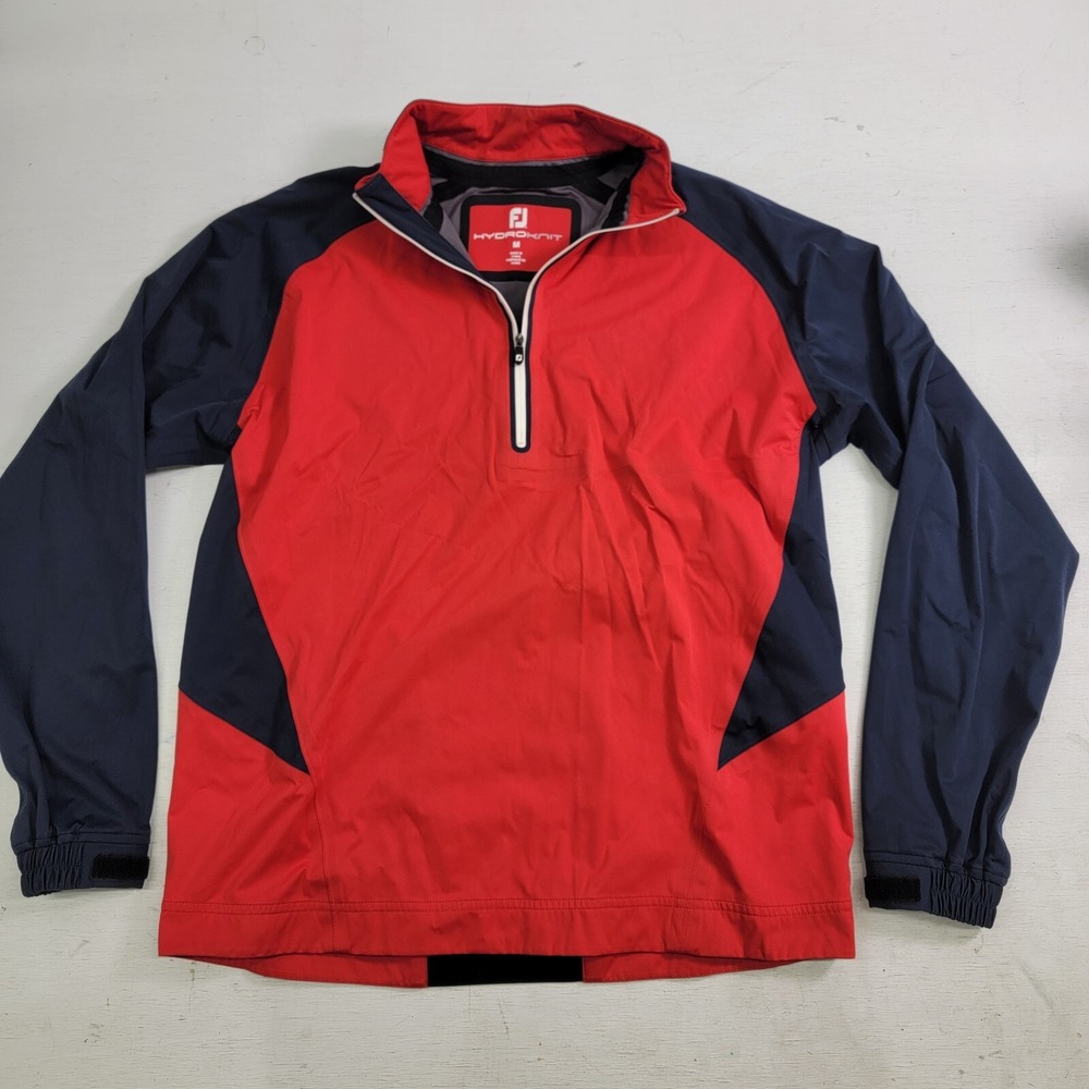 Footjoy FJ Hydroknit Mock Neck 1/2 zip Waterproof Golf Pullover Men's Sz M EUC